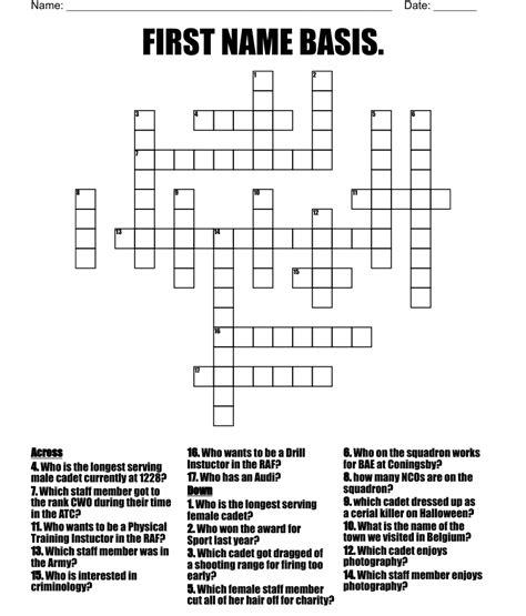 versace first name crossword.